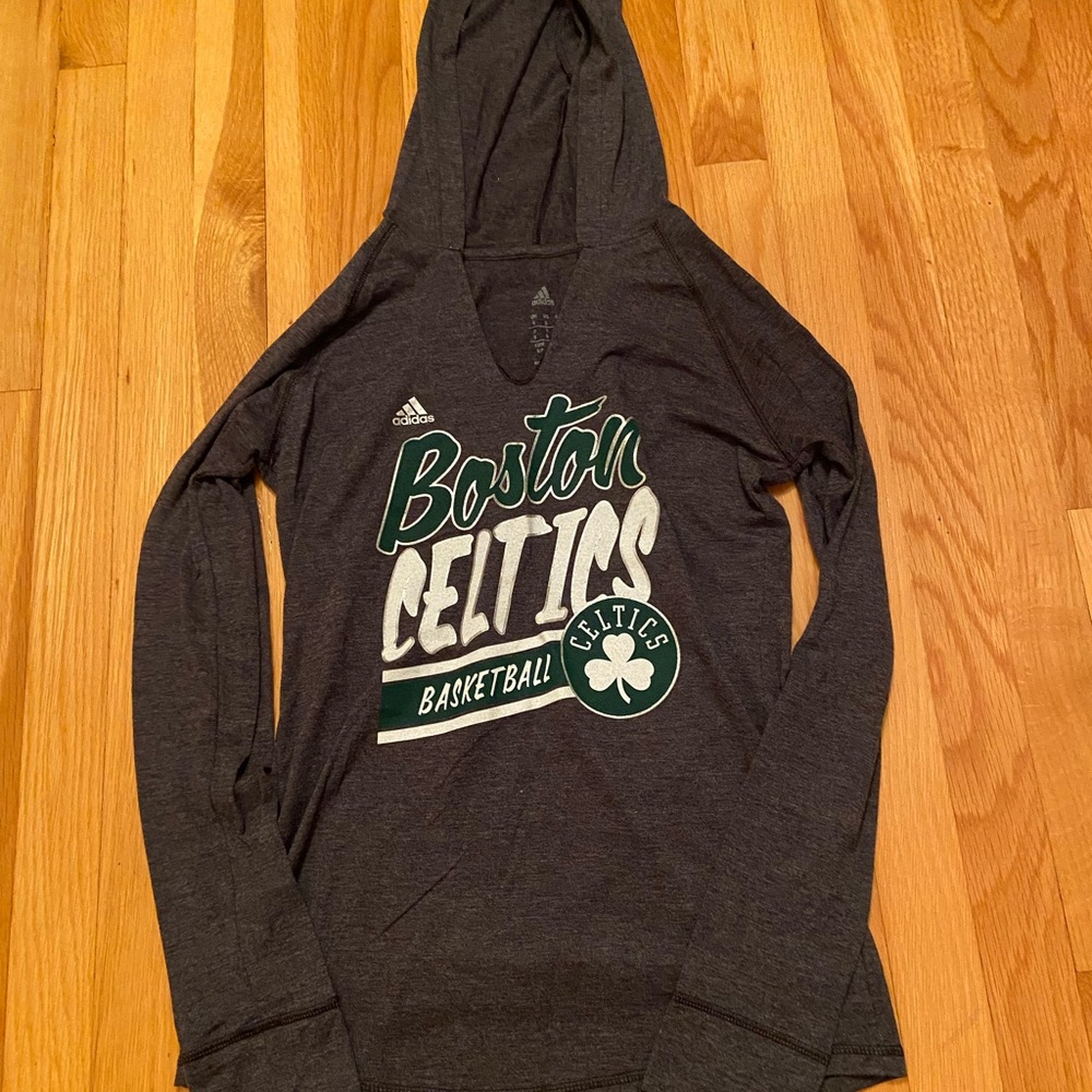 Adidas Boston Celtics Basketball Shirt With Hood